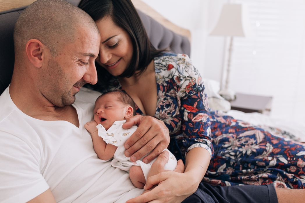 Relaxed in home newborn photography
